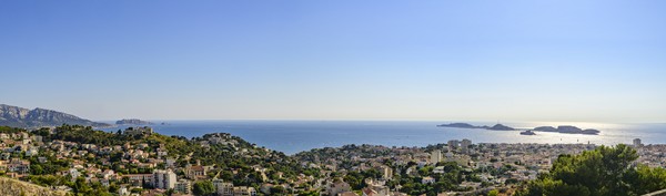 Vue sur Marseille et la méditerranée