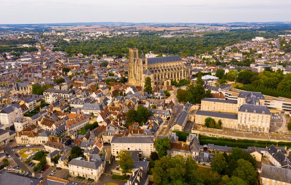 Vue du drone de la français Bourges