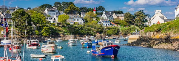 Petit port de Doelan près de Clohars-Carnoet en Bretagne