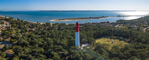 Phare du Cap Ferret dans le bassin d’Arcachon, Gironde, Aquitaine, France