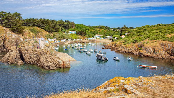 L’île d’Yeu dans l’ouest de l’océan Atlantique français