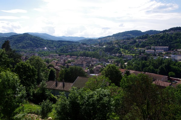 Vue générale de Lamastre en Ardèche, en France