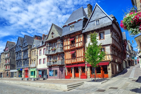 Centre historique de Lannion, Bretagne, France