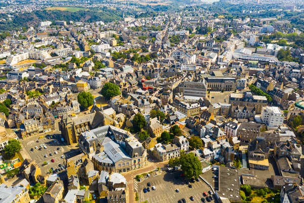 Ville de Saint-Brieuc dans la région bretagne du nord-ouest de la France