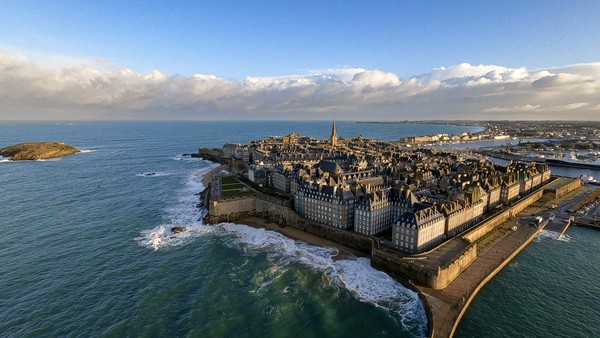 Prise de vue aérienne saint malo français Bretagne