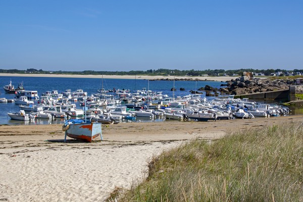 Trégunc. La Pointe de TrévignonL Le port. Finistère. Bretagne