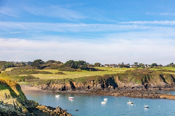Plage de Saint-Marc à Treveneuc, près de Saint-Quay Portrieux, Bretagne, France